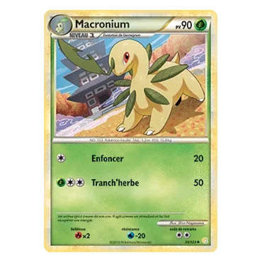 Découvrez Macronium, carte Peu commune (Brillante) de la série HeartGold SoulSilver