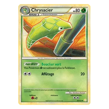 Carte Chrysacier - Peu commune (Brillante) de Pokémon HeartGold SoulSilver 46/123