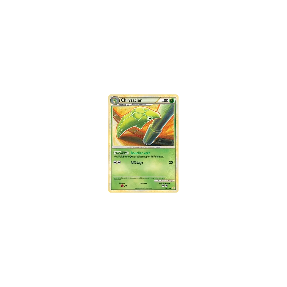 Carte Chrysacier - Peu commune (Brillante) de Pokémon HeartGold SoulSilver 46/123