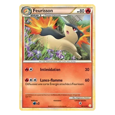Feurisson 49/123 : Joyau Peu commune (Brillante) de l'extension Pokémon HeartGold SoulSilver