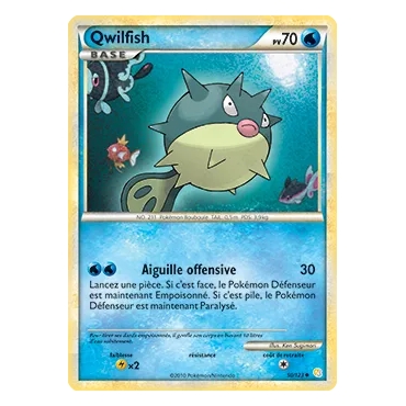 Découvrez Qwilfish, carte Peu commune (Brillante) de la série HeartGold SoulSilver