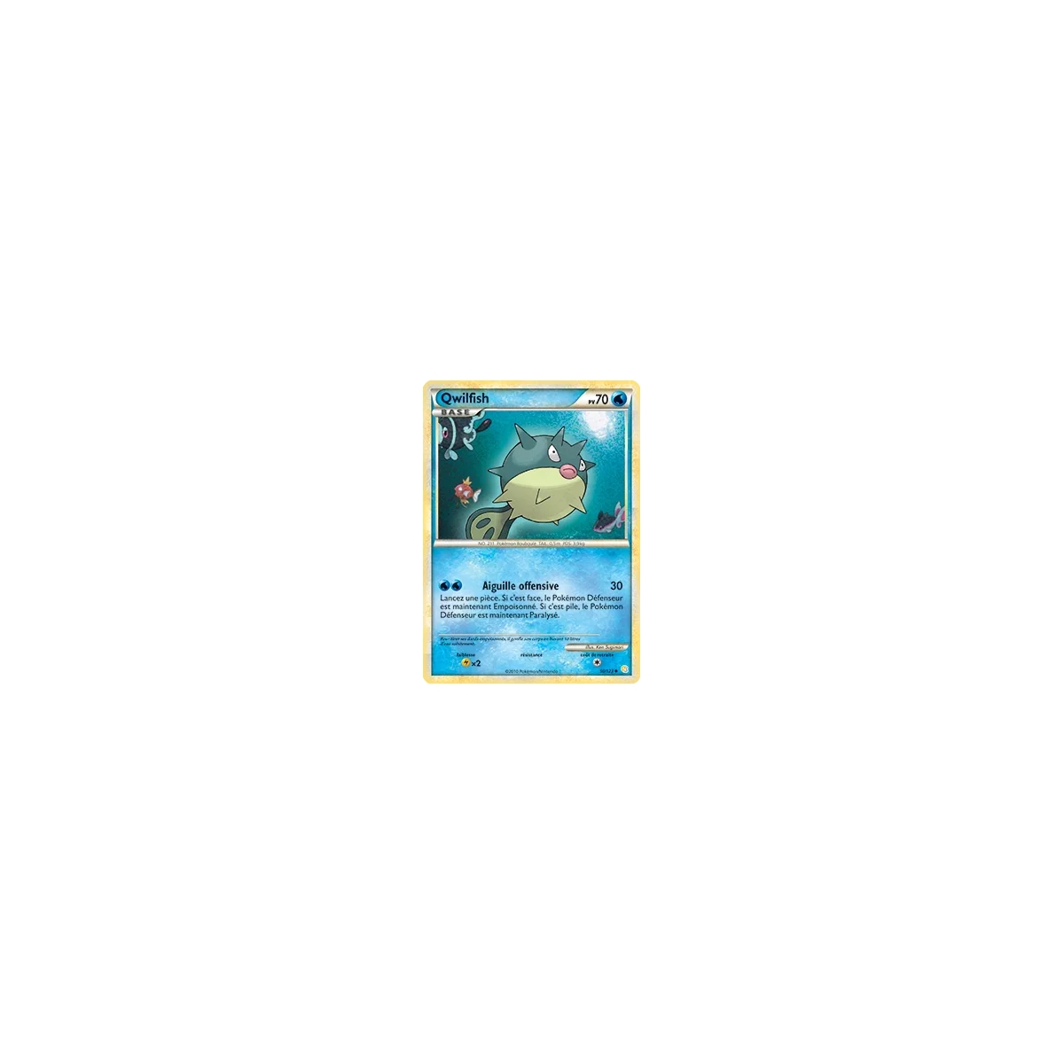 Découvrez Qwilfish, carte Peu commune (Brillante) de la série HeartGold SoulSilver