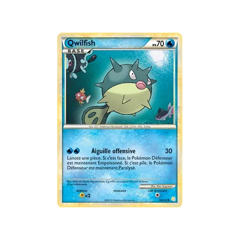 Découvrez Qwilfish, carte Peu commune (Brillante) de la série HeartGold SoulSilver