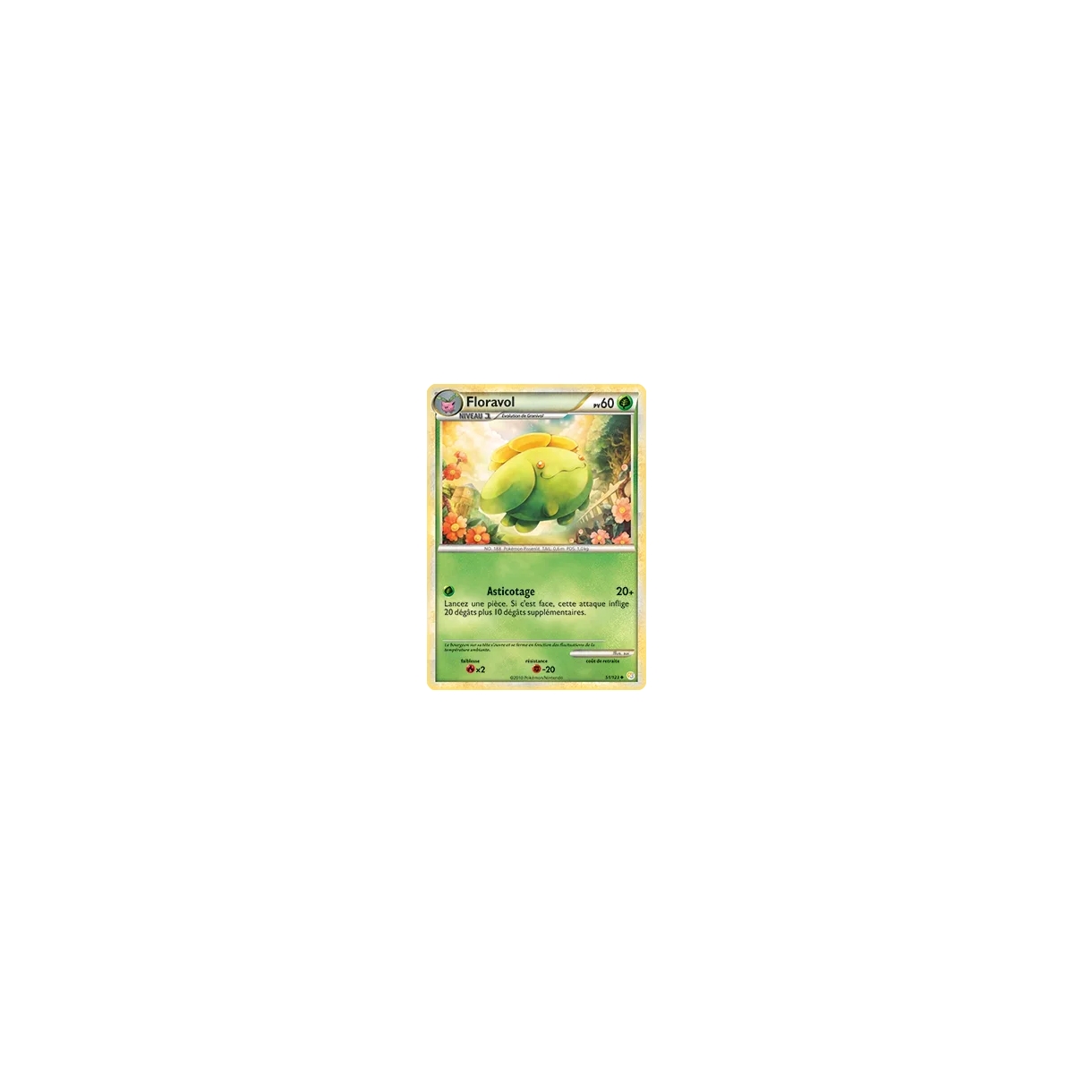 Découvrez Floravol, carte Peu commune (Brillante) de la série HeartGold SoulSilver