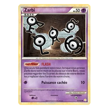 Zarbi 55/123 : Joyau Peu commune (Brillante) de l'extension Pokémon HeartGold SoulSilver