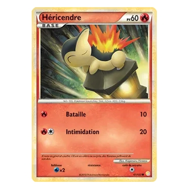 Héricendre 61/123 : Joyau Commune (Brillante) de l'extension Pokémon HeartGold SoulSilver