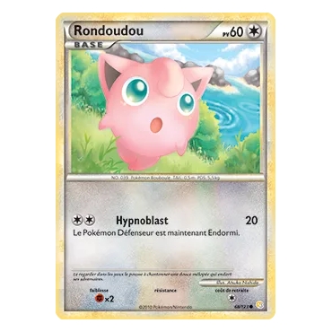 Découvrez Rondoudou, carte Commune (Brillante) de la série HeartGold SoulSilver