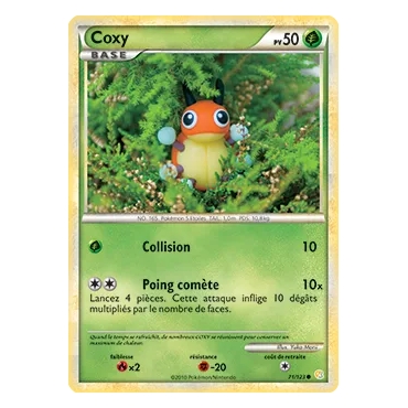Carte Coxy - Commune (Brillante) de Pokémon HeartGold SoulSilver 71/123