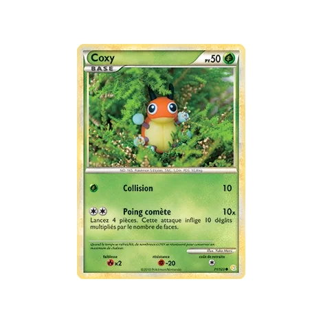 Carte Coxy - Commune (Brillante) de Pokémon HeartGold SoulSilver 71/123