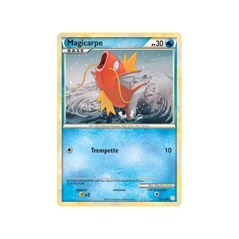 Découvrez Magicarpe, carte Commune (Brillante) de la série HeartGold SoulSilver