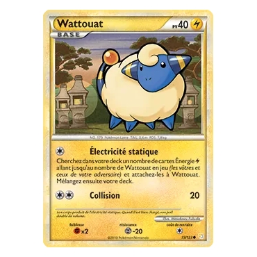 Découvrez Wattouat, carte Commune (Brillante) de la série HeartGold SoulSilver