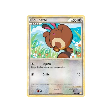 Carte Fouinette - Commune (Brillante) de Pokémon HeartGold SoulSilver 80/123