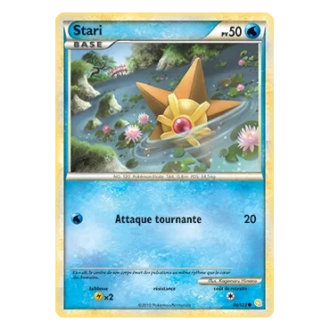 Découvrez Stari, carte Commune (Brillante) de la série HeartGold SoulSilver