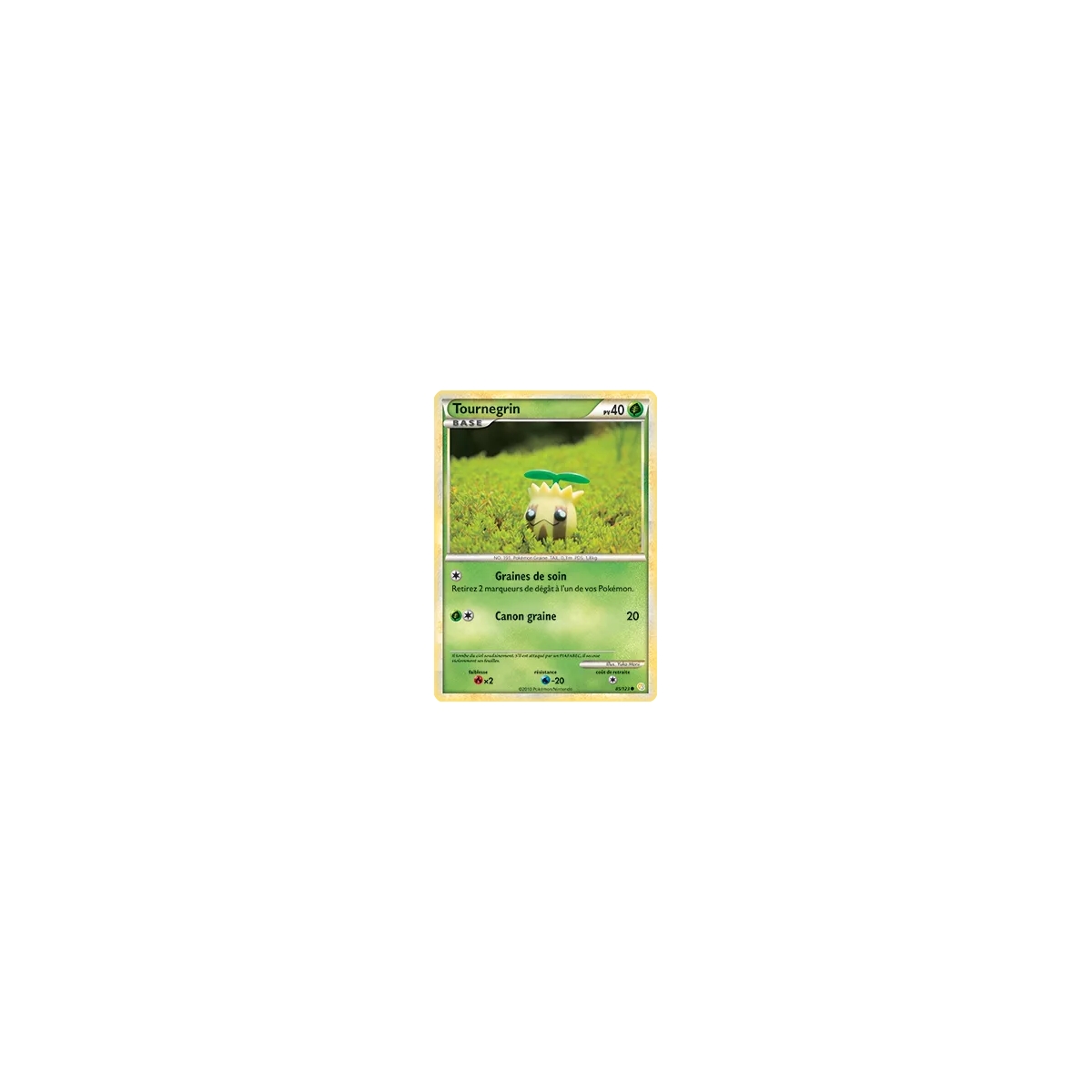 Carte Tournegrin - Commune (Brillante) de Pokémon HeartGold SoulSilver 85/123