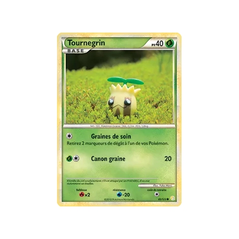 Carte Tournegrin - Commune (Brillante) de Pokémon HeartGold SoulSilver 85/123