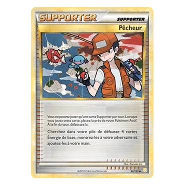 Carte Pêcheur - Peu commune (Brillante) de Pokémon HeartGold SoulSilver 92/123