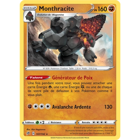 Monthracite Holographique Épée et Bouclier Clash des Rebelles 107/192