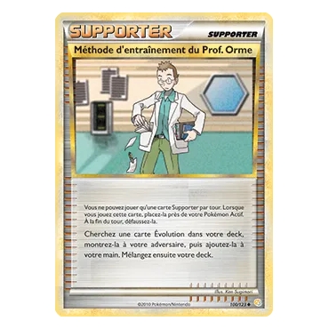 Carte Méthode d'entraînement du Prof. Orme - Peu commune (Brillante) de Pokémon HeartGold SoulSilver 100/123