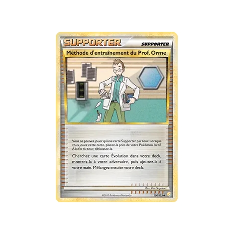 Carte Méthode d'entraînement du Prof. Orme - Peu commune (Brillante) de Pokémon HeartGold SoulSilver 100/123