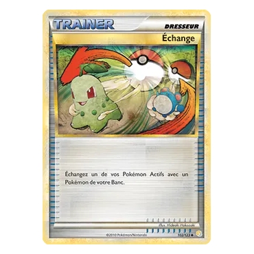 Découvrez Échange, carte Peu commune (Brillante) de la série HeartGold SoulSilver