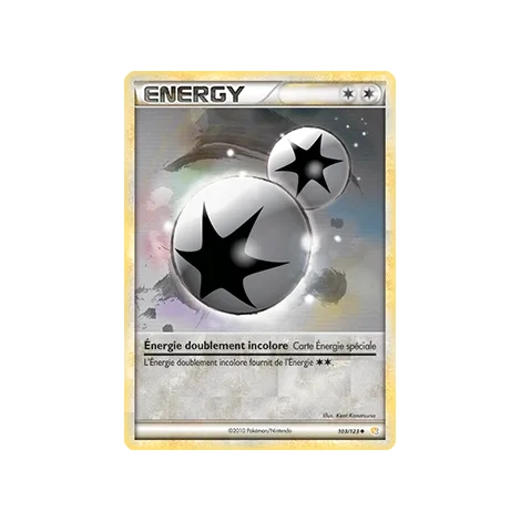 Carte Énergie doublement incolore - Peu commune (Brillante) de Pokémon HeartGold SoulSilver 103/123