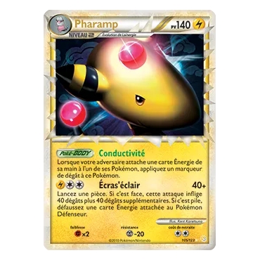 Découvrez Pharamp, carte Rare Prime de la série HeartGold SoulSilver