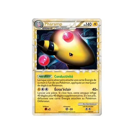 Découvrez Pharamp, carte Rare Prime de la série HeartGold SoulSilver