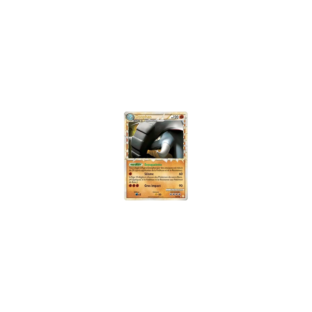 Découvrez Donphan, carte Rare Prime de la série HeartGold SoulSilver