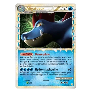 Carte Aligatueur - Rare Prime de Pokémon HeartGold SoulSilver 108/123