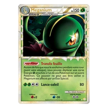 Meganium 109/123 : Joyau Rare Prime de l'extension Pokémon HeartGold SoulSilver