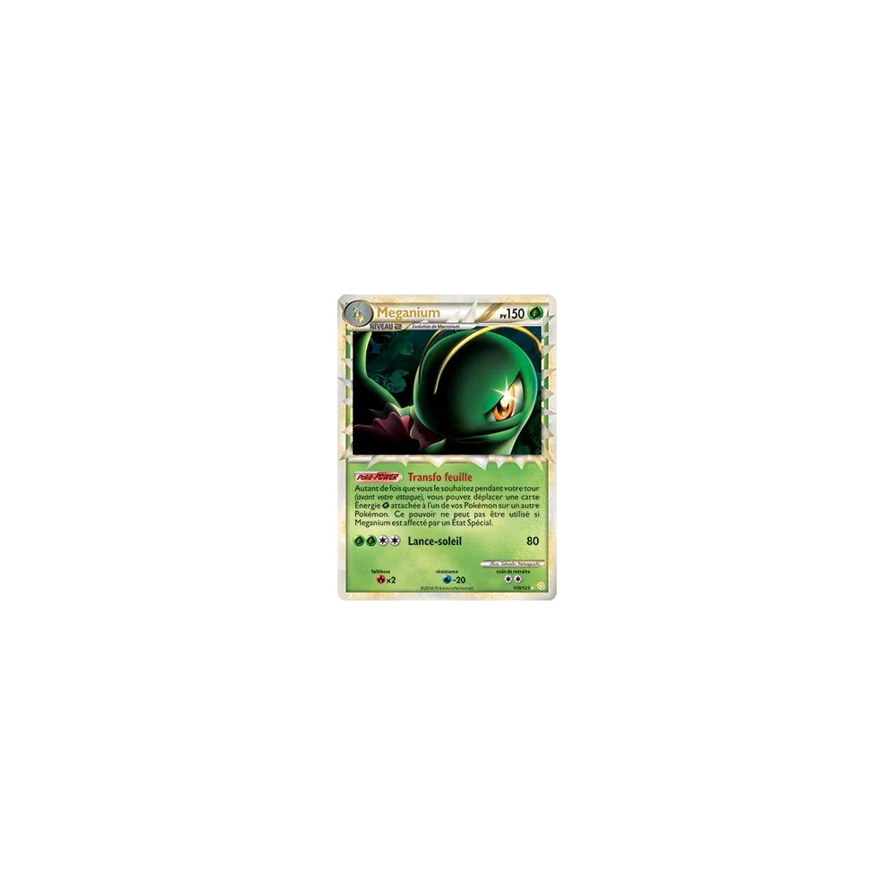 Meganium 109/123 : Joyau Rare Prime de l'extension Pokémon HeartGold SoulSilver