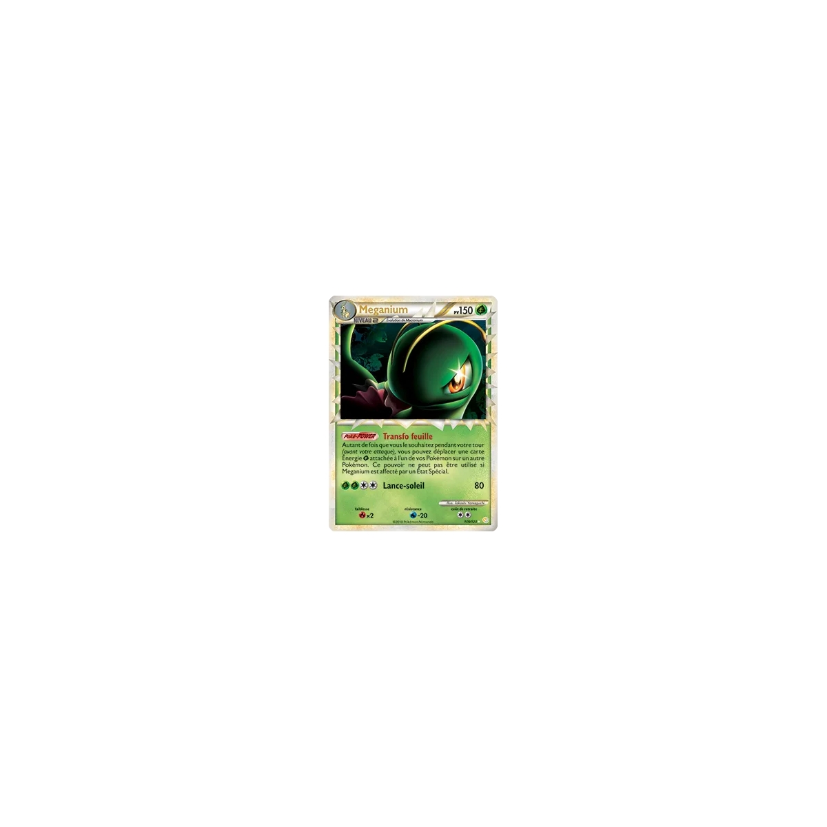 Meganium 109/123 : Joyau Rare Prime de l'extension Pokémon HeartGold SoulSilver