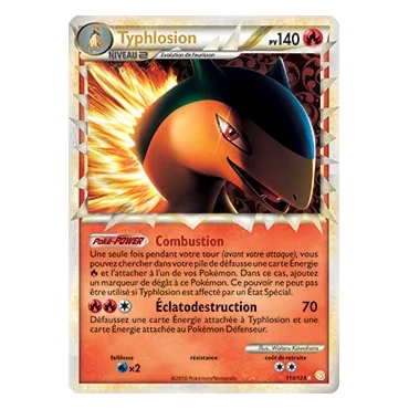 Découvrez Typhlosion, carte Rare Prime de la série HeartGold SoulSilver