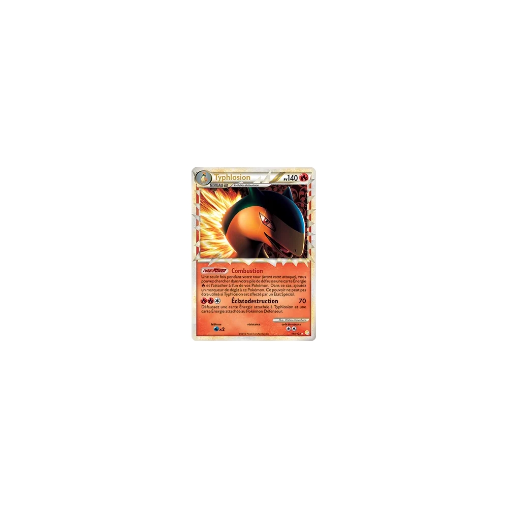 Découvrez Typhlosion, carte Rare Prime de la série HeartGold SoulSilver