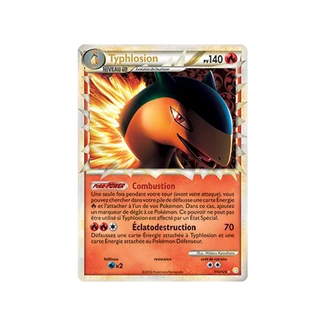 Découvrez Typhlosion, carte Rare Prime de la série HeartGold SoulSilver