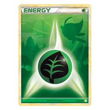 Carte Énergie Plante - Commune (Brillante) de Pokémon HeartGold SoulSilver 115/123