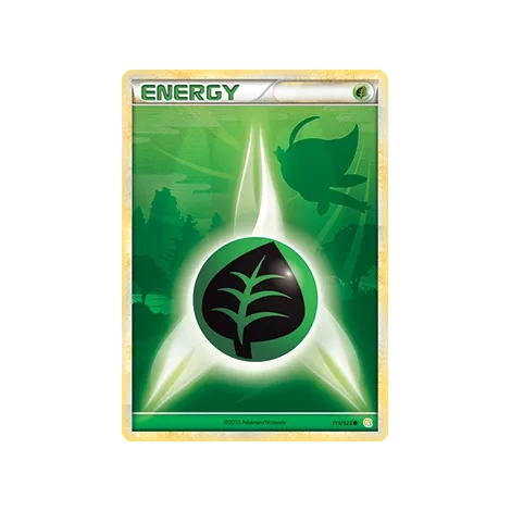 Carte Énergie Plante - Commune (Brillante) de Pokémon HeartGold SoulSilver 115/123