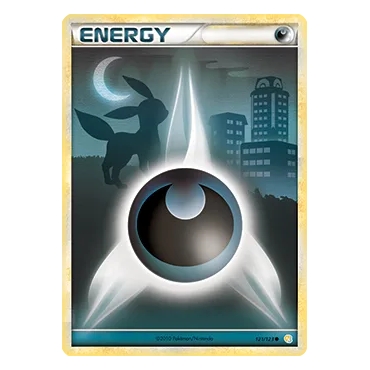 Carte Énergie Obscurité - Commune (Brillante) de Pokémon HeartGold SoulSilver 121/123