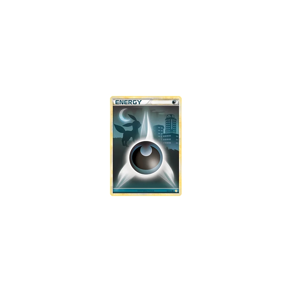 Carte Énergie Obscurité - Commune (Brillante) de Pokémon HeartGold SoulSilver 121/123