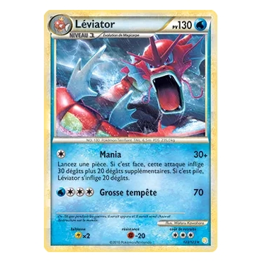 Carte Léviator - Holographique rare de Pokémon HeartGold SoulSilver 123/123