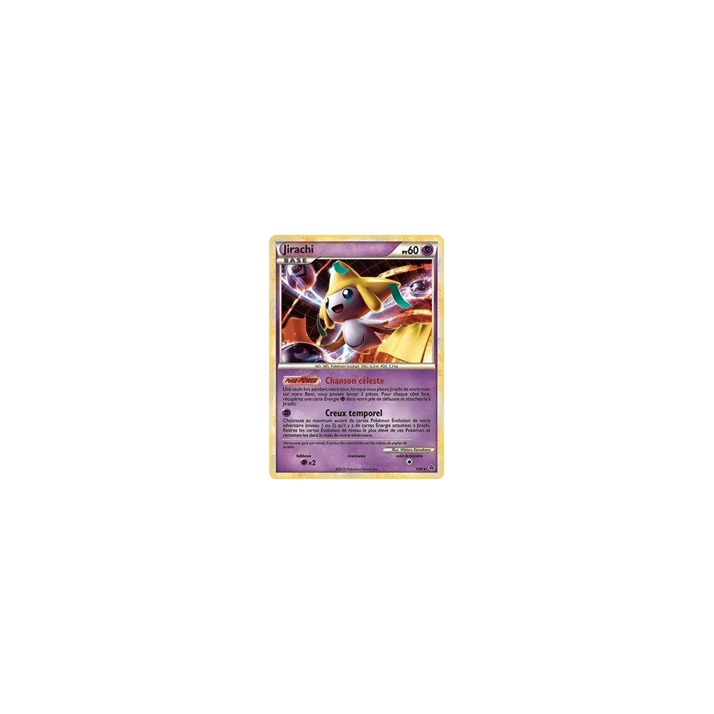 Découvrez Jirachi, carte Holographique rare de la série HS Déchaînement