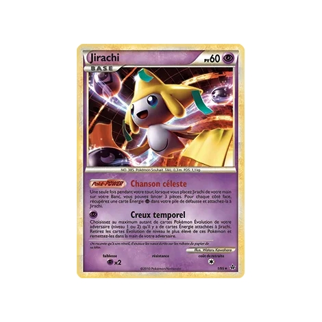 Découvrez Jirachi, carte Holographique rare de la série HS Déchaînement