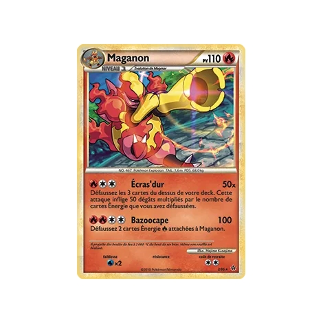 Maganon 002 : Joyau Holographique rare de l'extension Pokémon HS Déchaînement