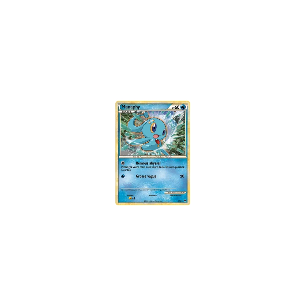 Découvrez Manaphy, carte Holographique rare de la série HS Déchaînement