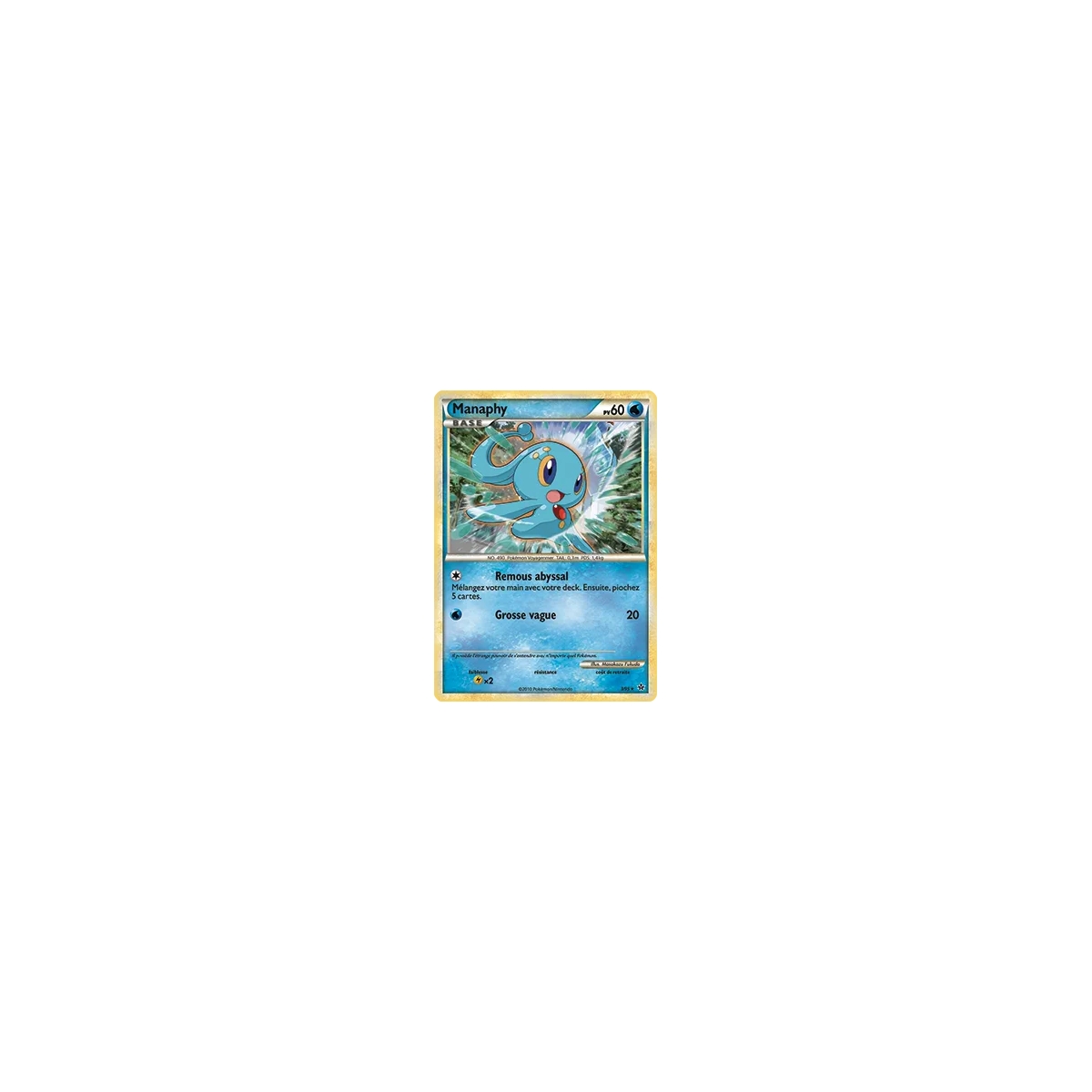 Découvrez Manaphy, carte Holographique rare de la série HS Déchaînement