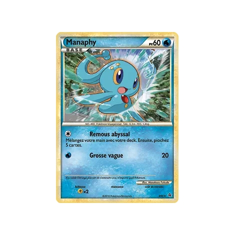 Découvrez Manaphy, carte Holographique rare de la série HS Déchaînement