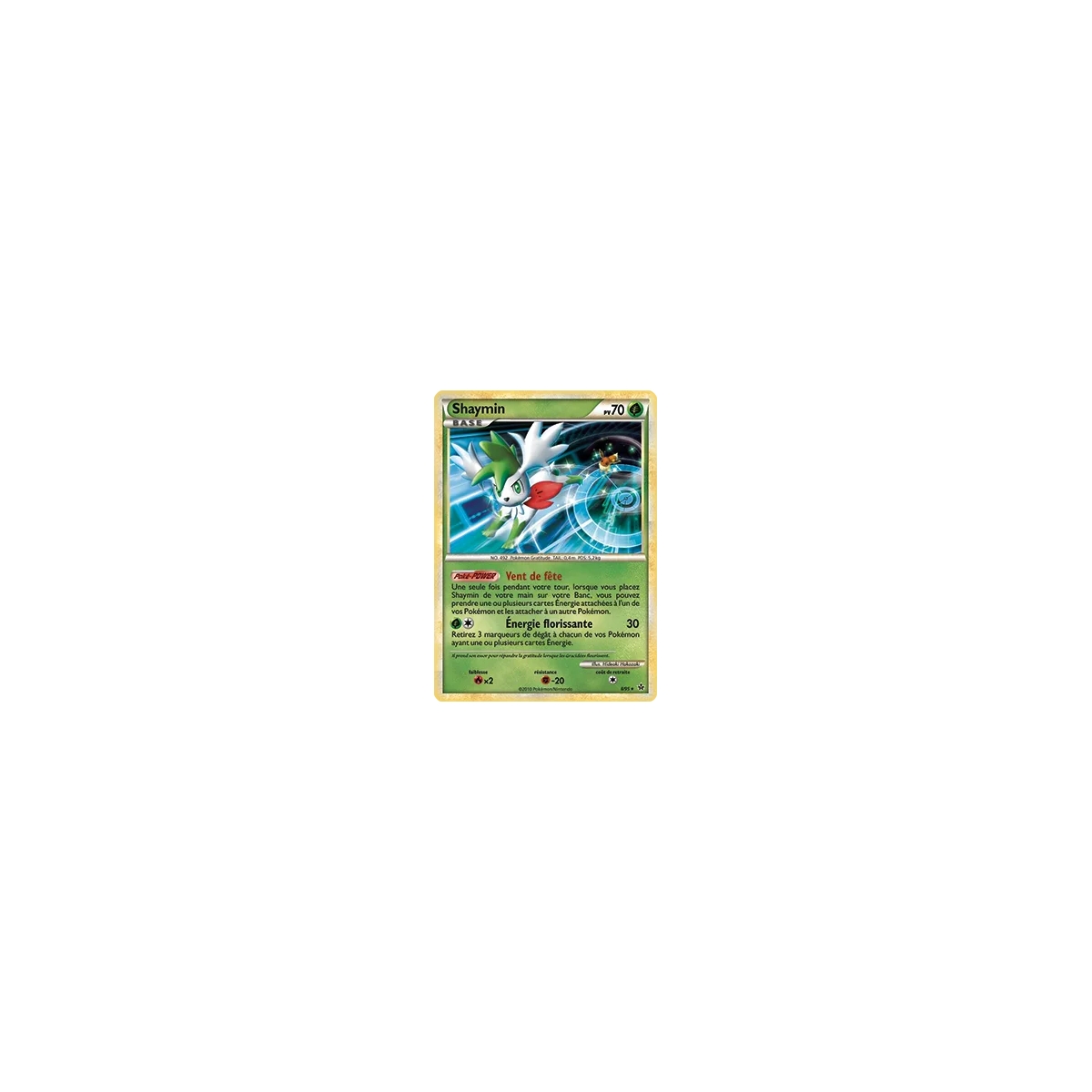 Découvrez Shaymin, carte Holographique rare de la série HS Déchaînement