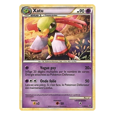 Découvrez Xatu, carte Holographique rare de la série HS Déchaînement