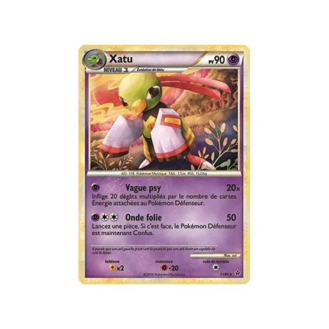 Découvrez Xatu, carte Holographique rare de la série HS Déchaînement