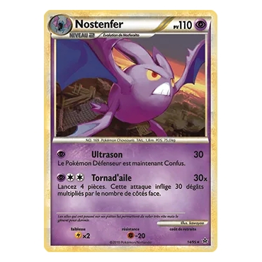 Carte Nostenfer - Rare (Brillante) de Pokémon HS Déchaînement 14/95